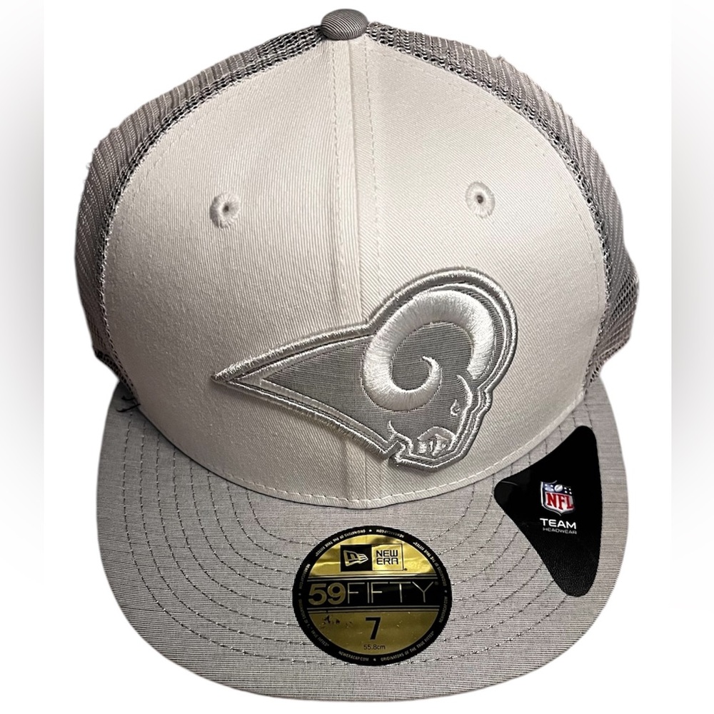 Los Angeles Rams New Era Hat Cap Mesh Nfl Gray